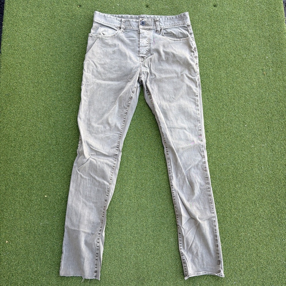James Perse Brushed Twill 5 Pocket Pants Brown Men 30x31 UNHEMMED Slim $325